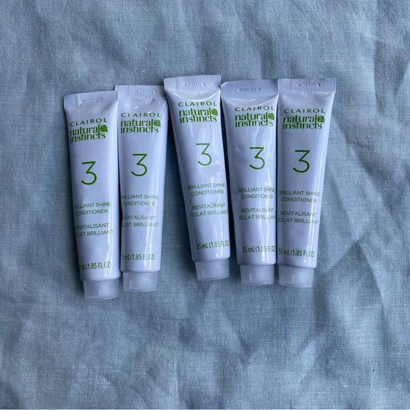 Lot of 5 Clairol Natural Instincts #3 Brilliant Shine Conditioner 55mL tubes - Picture 1 of 5